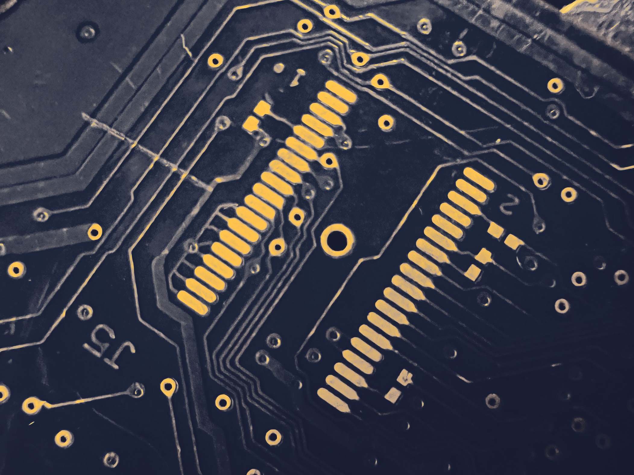 แผงวงจรอิเล็กทรอนิกส์ระยะใกล้ circuit board